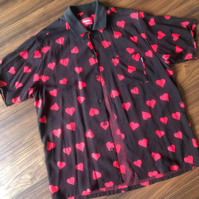 専用 国内正規品 17SS Supreme hearts rayon shirtトップス