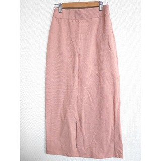 ローリーズファーム(LOWRYS FARM)のロングタイトスカート　ローリーズファーム　ピンク　フリーサイズ(ロングスカート)