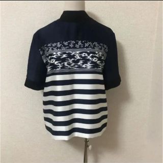 カルヴェン(CARVEN)のCARVEN ネイビーデザイントップス(シャツ/ブラウス(半袖/袖なし))