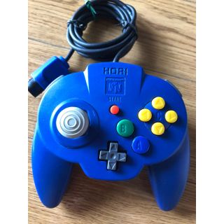 ニンテンドウ64(NINTENDO 64)のホリパッドミニ64　Nintendo64 コントローラー　ブルー(家庭用ゲーム機本体)