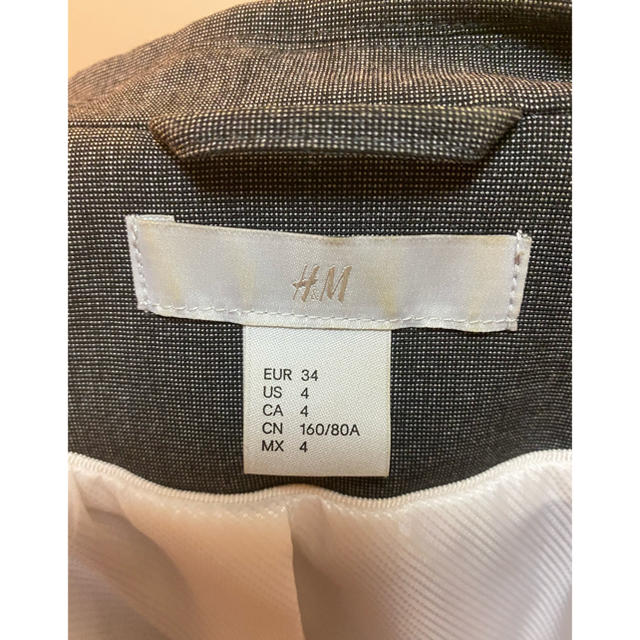 H&M(エイチアンドエム)のH&M ジャケット　グレー　スーツ レディースのジャケット/アウター(テーラードジャケット)の商品写真