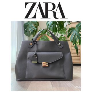 ザラ(ZARA)のあーちん様✴︎ZARA バイカラー　ハンドバッグ　トートバッグ　A4(ハンドバッグ)