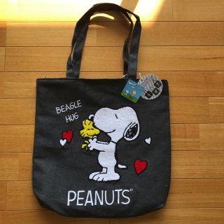 スヌーピー(SNOOPY)の【新品】スヌーピー  デニムトートバッグ(トートバッグ)