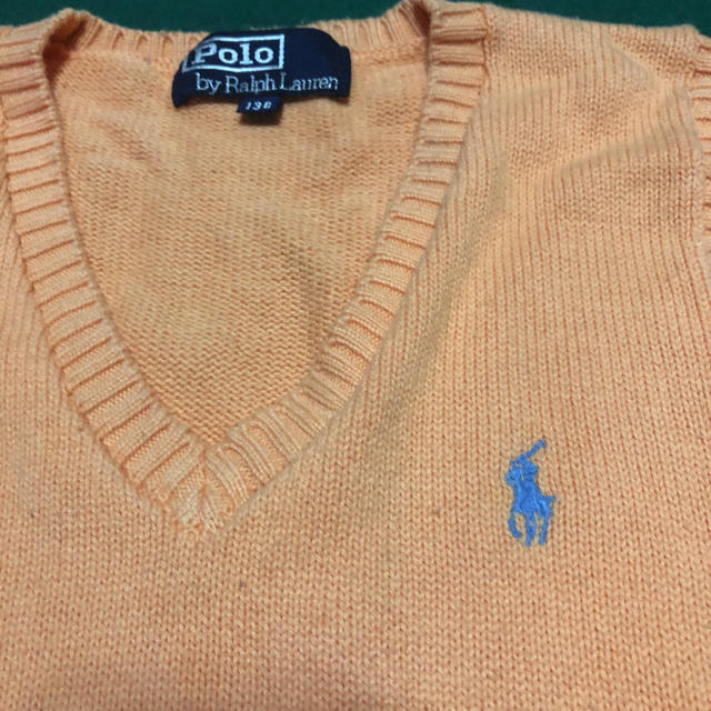 Ralph Lauren(ラルフローレン)のラルフローレン  ニットベスト　130  オレンジ キッズ/ベビー/マタニティのキッズ服男の子用(90cm~)(ニット)の商品写真