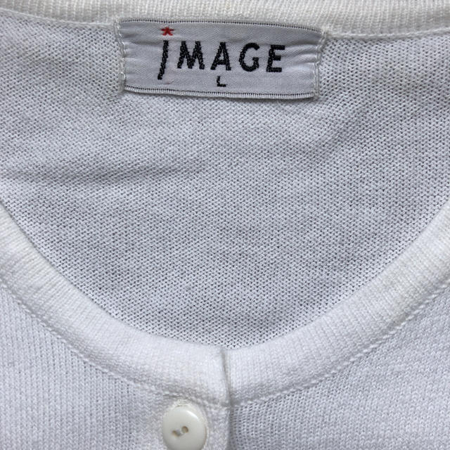 IMAGE(イマージュ)のイマージュ カーディガン 白 花柄 刺繍 Lサイズ image レディースのトップス(カーディガン)の商品写真
