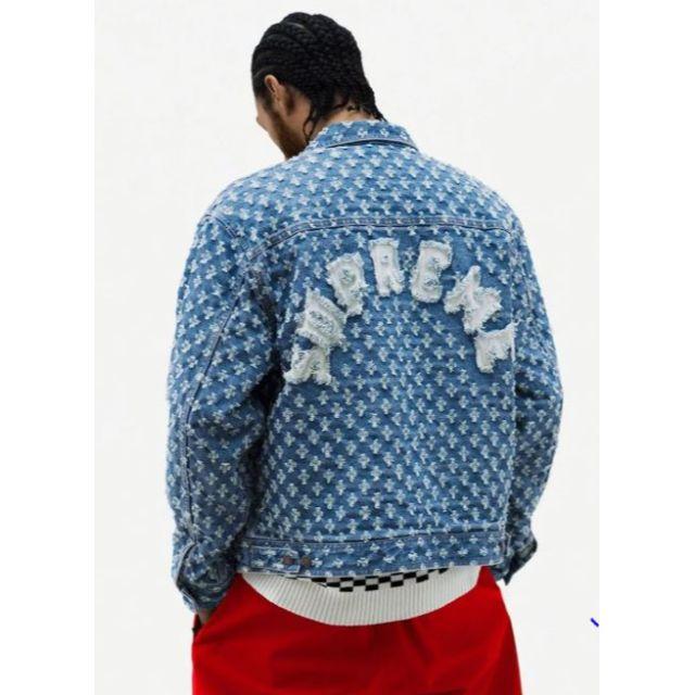 BlueSIZESupreme Hole Punch Denim Trucker Jacket