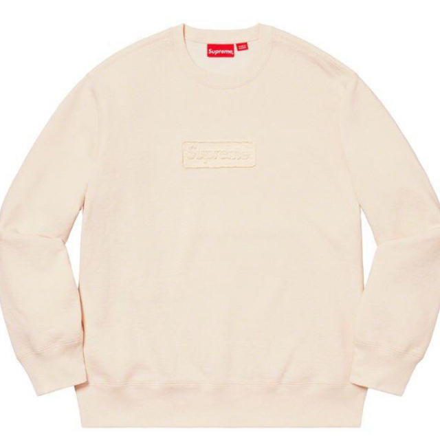 メンズM Supreme Cutout Logo Crewneck Natural