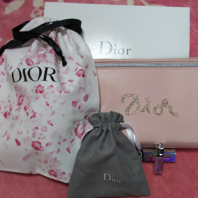 Dior(ディオール)の★Dior★ ディオール ポーチ・巾着・ミニグロス4点set レディースのファッション小物(ポーチ)の商品写真