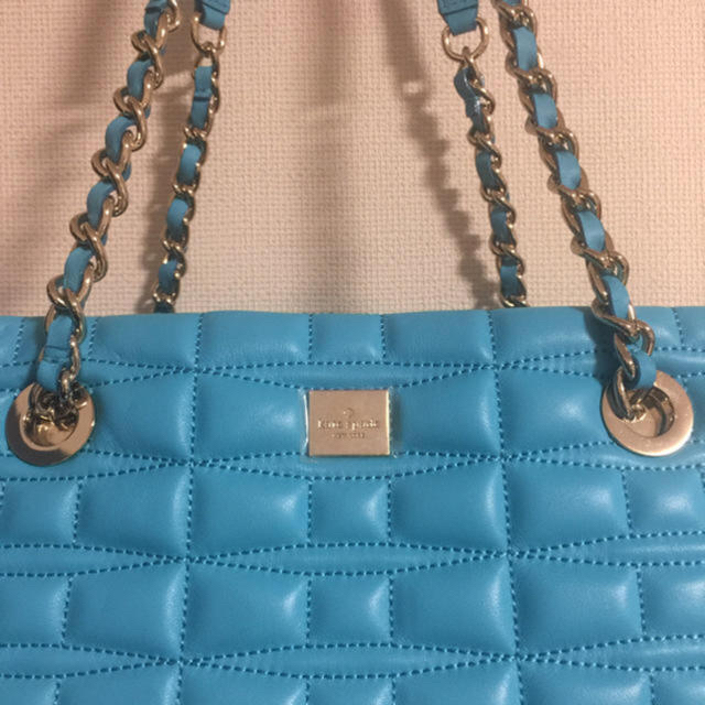 新品 kate spade ケイトスペード レザーバッグ ブルー