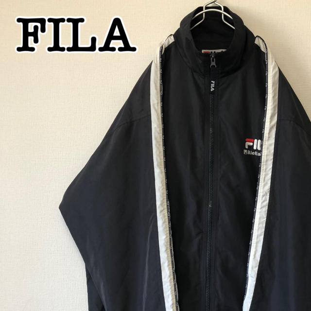 FILA(フィラ)のFILA フィラ ナイロンジャケット トラックジャケット ジャージ 刺繍ロゴ メンズのジャケット/アウター(ナイロンジャケット)の商品写真