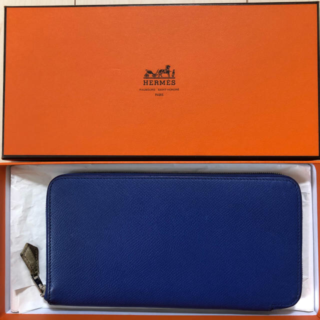 中身未使用✨️ HERMES エルメス アザップシルクイン 長財布 茶