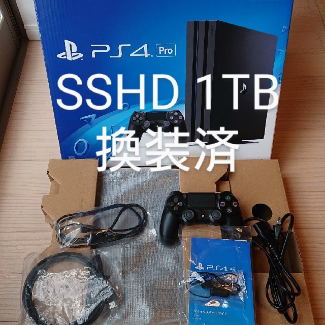 PS4 Pro SSHD 1TB 換装済 ジェットブラック 美品ですプレイステーション4