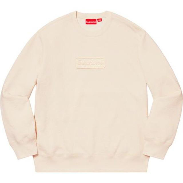 【S】Supreme Cutout Logo Crewneck Natural