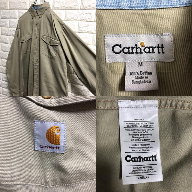 carhartt(カーハート)の＊カーハート＊長袖シャツ＊ワークシャツ＊XLサイズ相当＊ メンズのトップス(シャツ)の商品写真