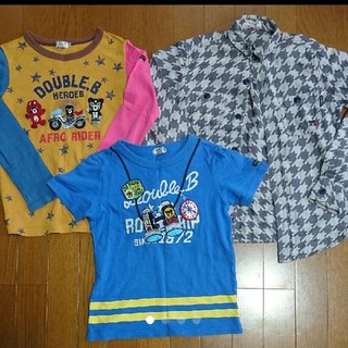 ダブルビー(DOUBLE.B)のミキハウス☆ダブルB 長袖Tシャツ&ブラウス シャツ 140☆130 ロンT(Tシャツ/カットソー)