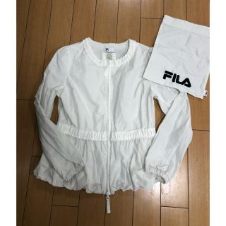 チェスティ(Chesty)の【美品】Chesty×FILA・コラボ・ペプラムブルゾン・ホワイト・1サイズ(ブルゾン)