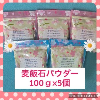 麦飯石パウダー 100ｇ×5個セット(日用品/生活雑貨)