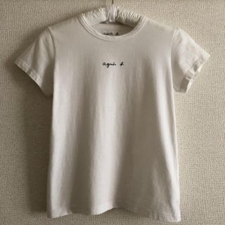 アニエスベー(agnes b.)のagnès b. 白T アニエスベー ロゴT 半袖 Tシャツ 白ティー S T1(Tシャツ(半袖/袖なし))