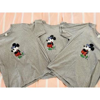 ミッキーマウス(ミッキーマウス)のDisney Tシャツ3枚セット！ミッキーTシャツ！ミッキーワンピース！(Tシャツ/カットソー(半袖/袖なし))