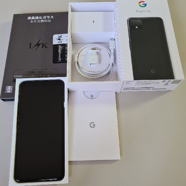 【ほぼ新品、極美品】4/4購入 Pixel4 XL 128GB 黒ソフトバンク