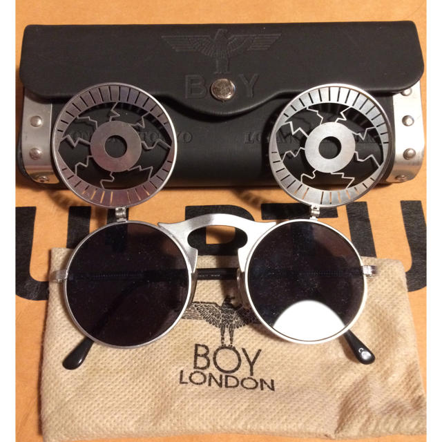 Boy London(ボーイロンドン)のBOY LONDON オープンフレーム サングラス 80s 激レア メンズのファッション小物(サングラス/メガネ)の商品写真