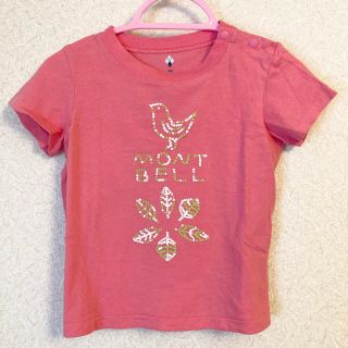 モンベル(mont bell)のTシャツ　モンベル  80 mont-bell ピンク　半袖　ロゴ　アウトドア(Ｔシャツ)