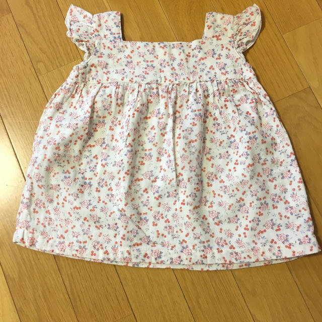 quatre saisons(キャトルセゾン)のガーゼ　ワンピ　チュニック　80〜95くらい キッズ/ベビー/マタニティのベビー服(~85cm)(ワンピース)の商品写真