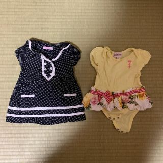 ジューシークチュール(Juicy Couture)の２枚　セット　3〜6m(ロンパース)