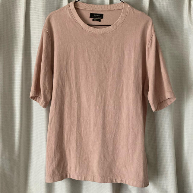 Zara 値下げしました Zara ベージュピンク 無地tシャツの通販 By ｰ ザラならラクマ