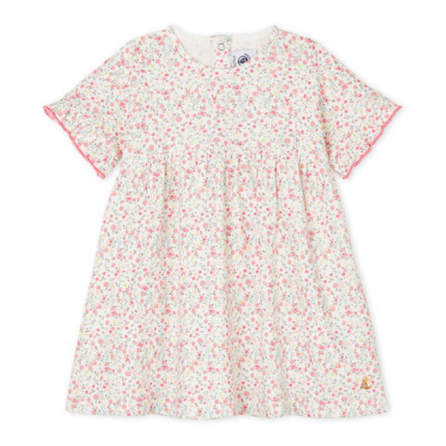 PETIT BATEAU(プチバトー)のさくら様専用♡36m プチバトー プリントワンピース_PK キッズ/ベビー/マタニティのキッズ服女の子用(90cm~)(ワンピース)の商品写真