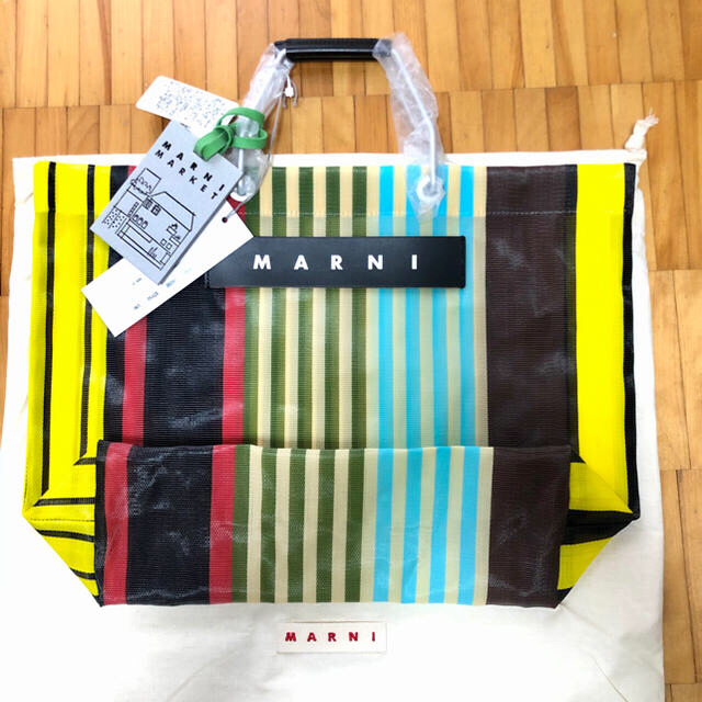 MARNI マルニ フラワーカフェ ストライプバッグMARNIflowercafe