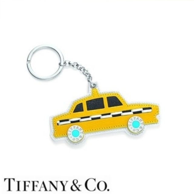 Tiffany & Co.(ティファニー)のティファニー 日本未発売 イエローキャブ レザー キーリング キーホルダー レディースのファッション小物(キーホルダー)の商品写真