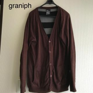 グラニフ(Design Tshirts Store graniph)のgraniph 内側ボーダーカーディガン (カーディガン)