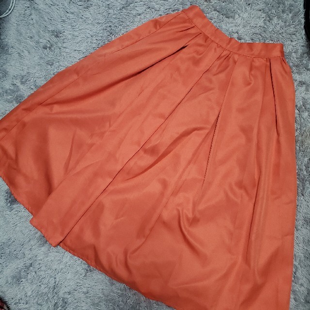 clear(クリア)のフレアスカート　オレンジ レディースのスカート(ロングスカート)の商品写真