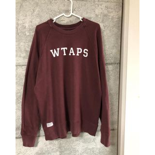 ダブルタップス(W)taps)の希少　XL wtaps 11AW カレッジロゴ　スウェット　バーガンディ(スウェット)