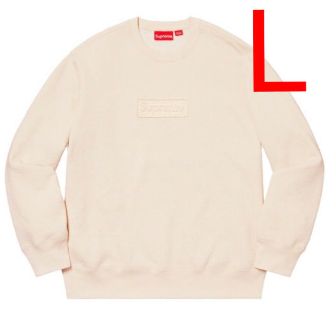 送込み!Supreme Cutout Logo Crewneck ナチュラル