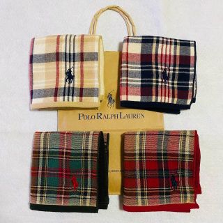 ポロラルフローレン(POLO RALPH LAUREN)の【未使用】ポロ ラルフローレン 紳士ハンドタオル4枚セット(タオル/バス用品)