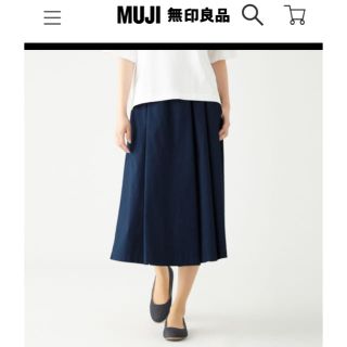 ムジルシリョウヒン(MUJI (無印良品))の無印良品＊ストレッチ高密度織りイージークロップドワイドパンツ 婦人Ｍ・ネイビー(クロップドパンツ)