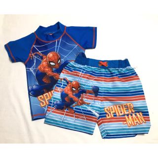 ディズニー(Disney)のマーベル スパイダーマン 男の子 水着 100 ラッシュガード ブルー (水着)