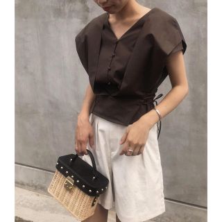 アメリヴィンテージ(Ameri VINTAGE)のAmeri vintage 2019SS 2WAY COMPACT BLOUSE(シャツ/ブラウス(半袖/袖なし))