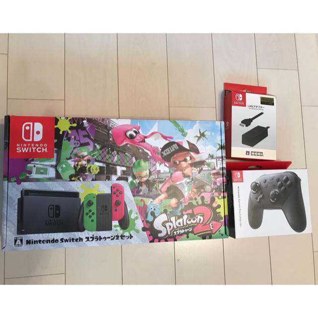 Nintendo Switch スプラトゥーン2 セット＋proコン＋LANアダ