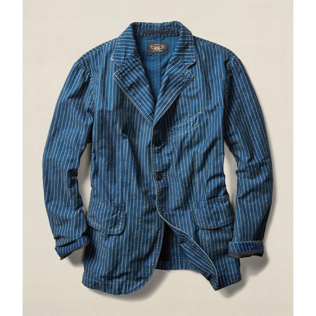 RRL(ダブルアールエル)のRRL アンダーソン ストライプ ド デニム ジャケット メンズのジャケット/アウター(Gジャン/デニムジャケット)の商品写真