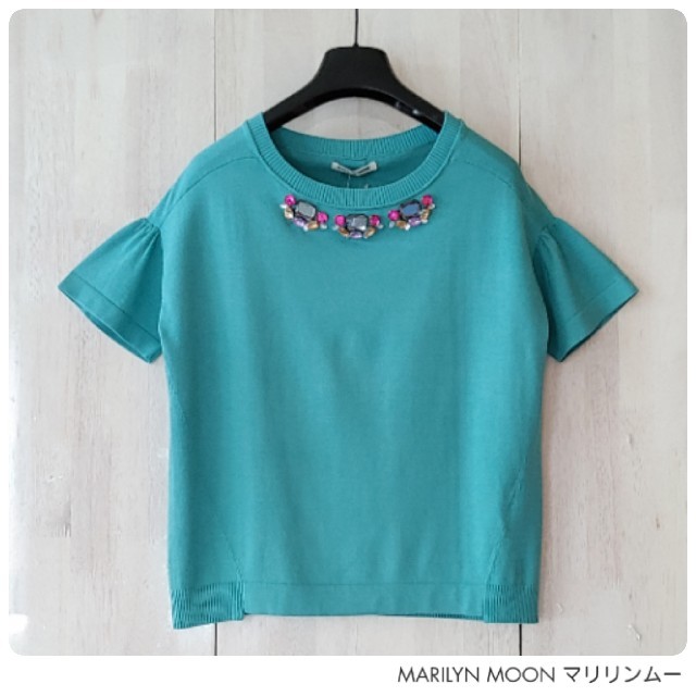 ◆幻◆希少美品　定価2.5万円　MARILYN MOON　ビジューニット