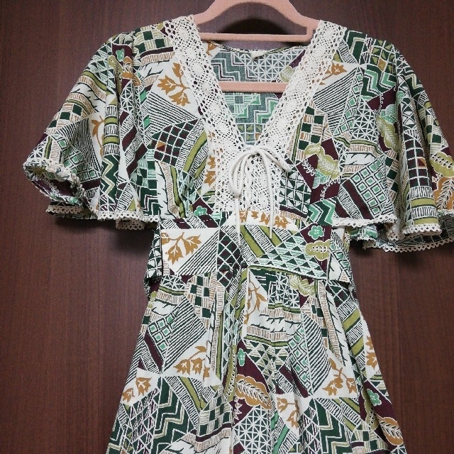 GUNNE SAX(ガニーサックス)の70s 総柄 ワンピース vintage 古着 Gunnesaxお好きな方に レディースのワンピース(ロングワンピース/マキシワンピース)の商品写真