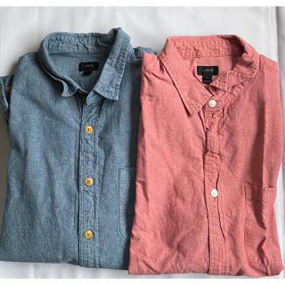 ジェイクルー(J.Crew)の美品 J.CREW ジェイクルー メンズ シャンブレー　シャツ 2枚セット(シャツ)