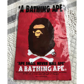 アベイシングエイプ(A BATHING APE)の新品 APE エイプ バッグ 巾着 赤 リュック A BATHING APE(バッグパック/リュック)