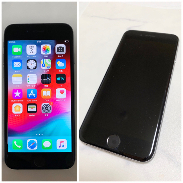iPhone(アイフォーン)の♡iPhone 6 スペースグレイ 16GB au版 スマホ/家電/カメラのスマートフォン/携帯電話(スマートフォン本体)の商品写真