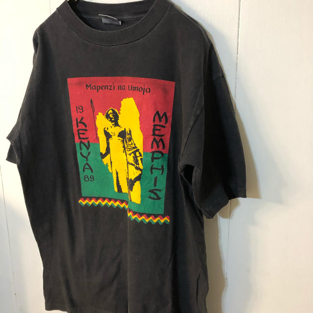 80s ヴィンテージTシャツ Memphis Kenya バンドT メンズのトップス(Tシャツ/カットソー(半袖/袖なし))の商品写真