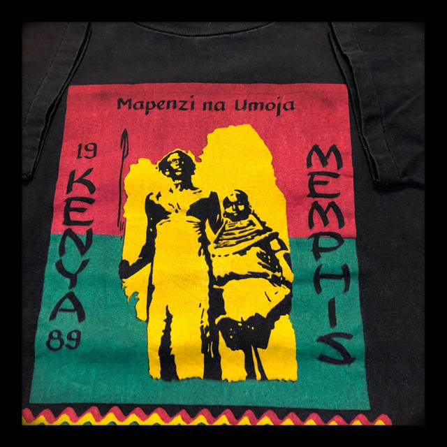 80s ヴィンテージTシャツ Memphis Kenya バンドT メンズのトップス(Tシャツ/カットソー(半袖/袖なし))の商品写真
