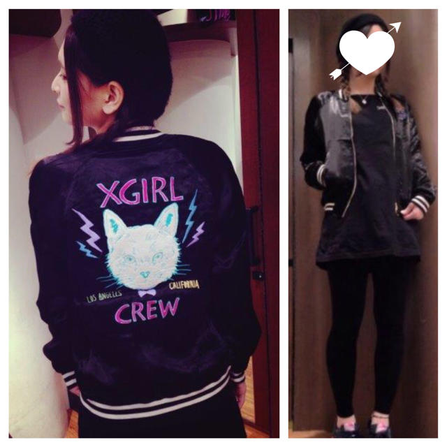 X-girl(エックスガール)の新品 x-girl スカジャン CAT レディースのジャケット/アウター(スカジャン)の商品写真